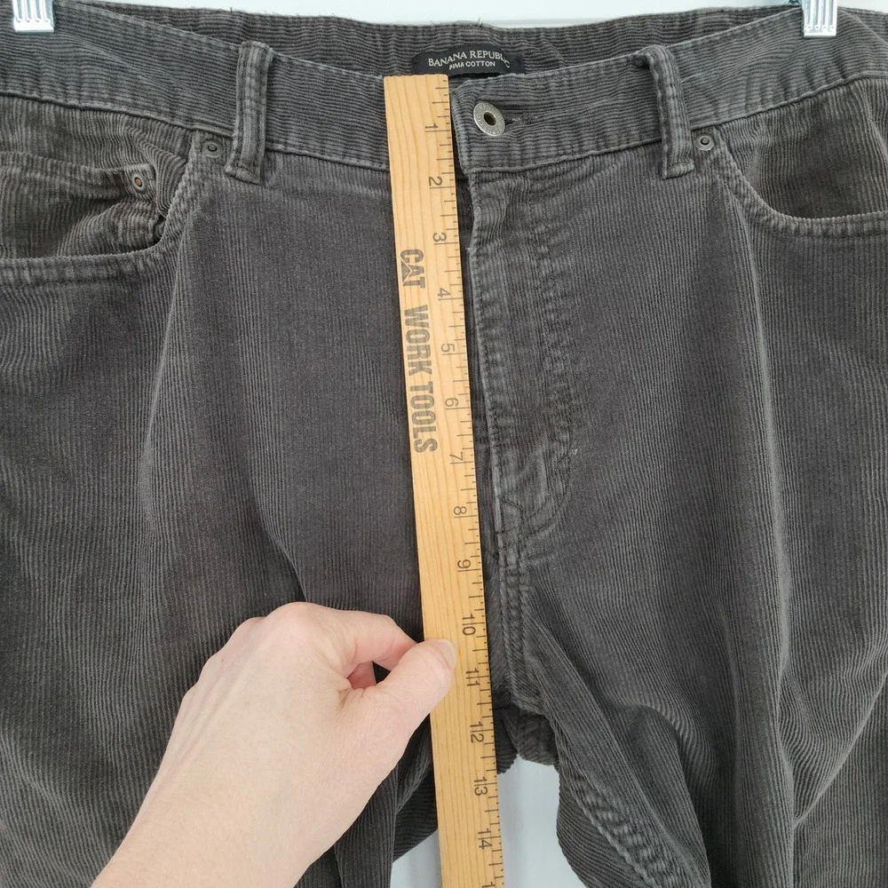 Banana Republic Pima Cotton Corduroy Pants 38x32 Mens Dark‎ Gray 969800-01 2014